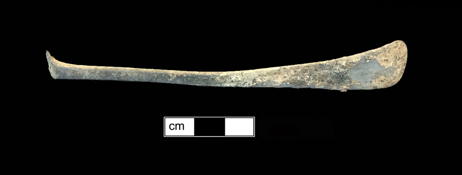 Image of pewter spoon, Old English.