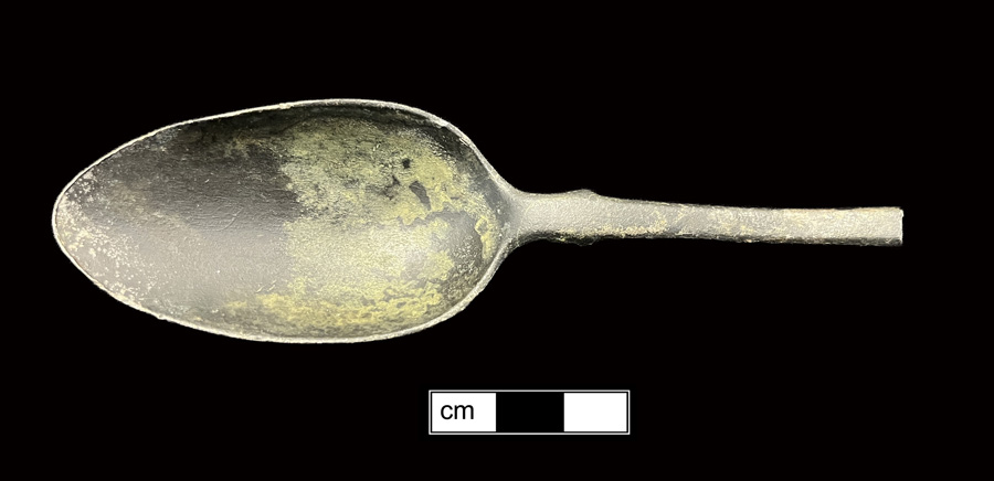 Image of copper alloy spoon, Fiddle.