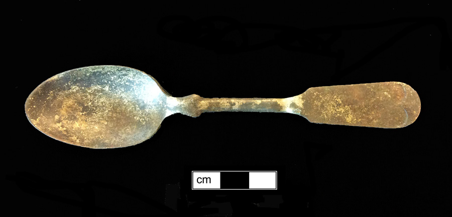 Image of copper alloy spoon, Fiddle.