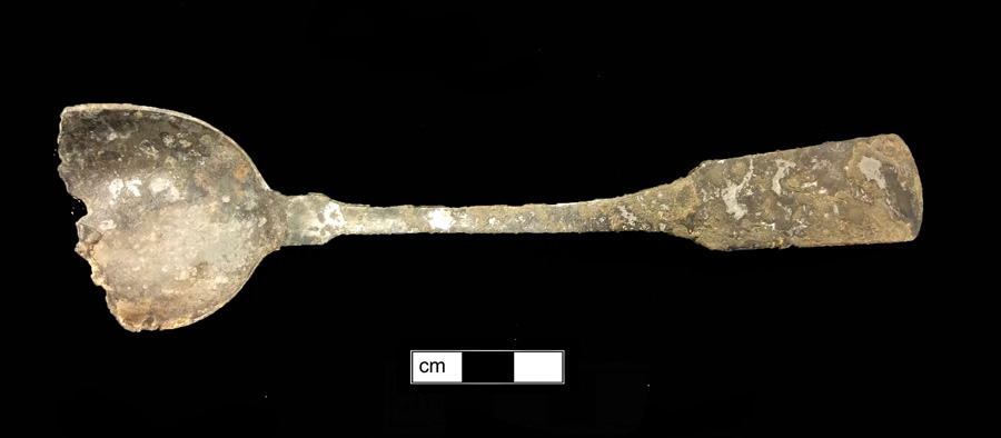 Image of pewter spoon, Fiddle.