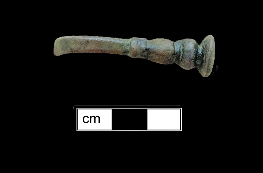 Image of copper alloy spoon, Seal Top.