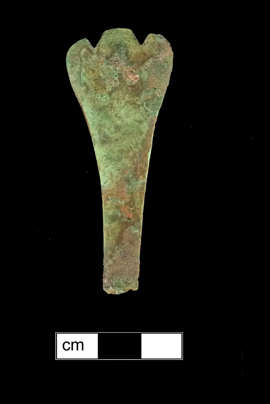 Image of copper alloy spoon, Trefid.