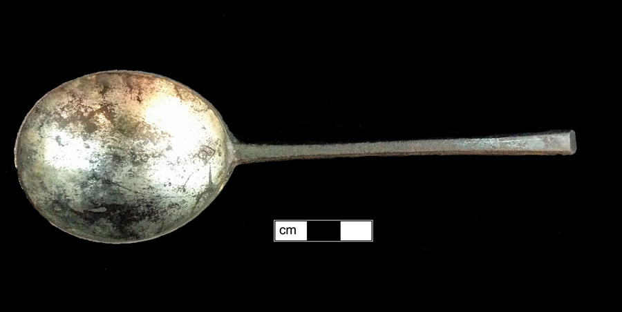 Image of copper alloy spoon, Slip Top.