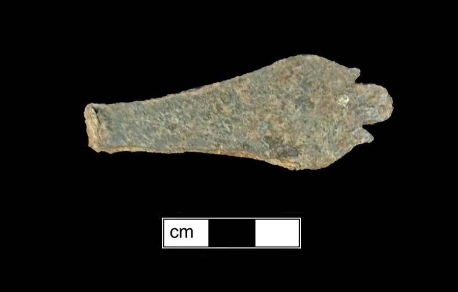 Image of copper alloy spoon, Trefid.
