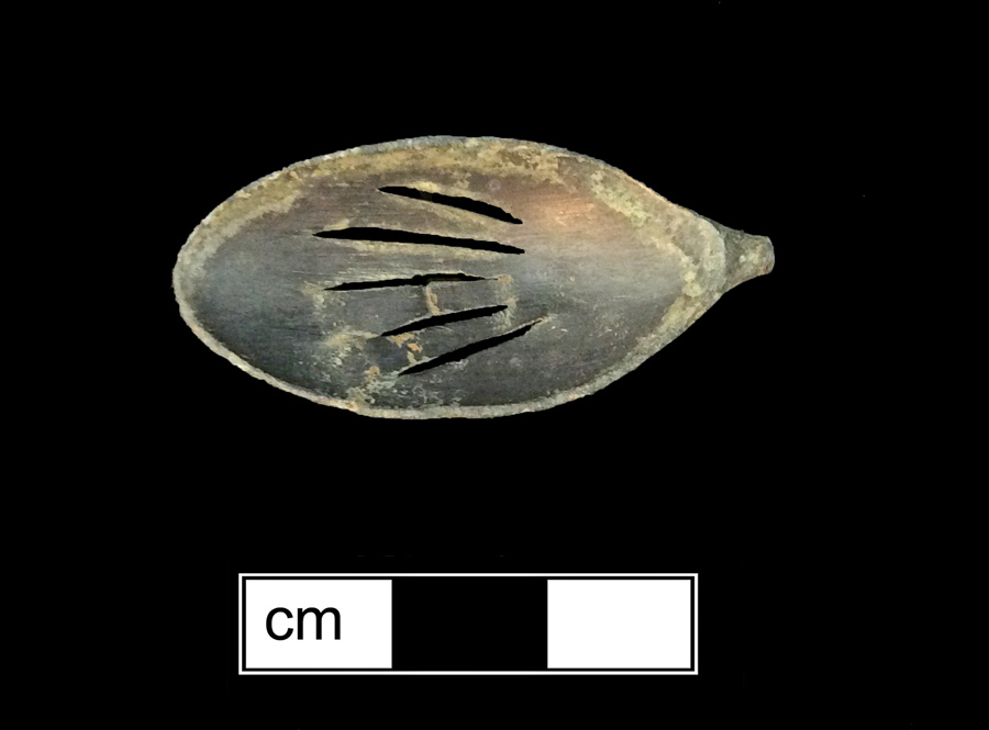 Image of copper alloy spoon, Mote spoon.