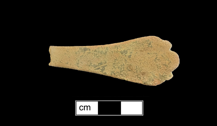 Image of copper alloy spoon, Trefid.