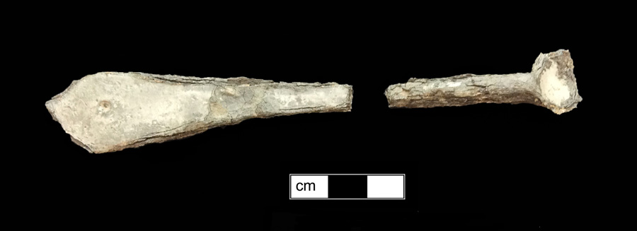 Image of pewter spoon, Dognose or Shield Top.