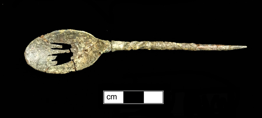 Image of copper alloy spoon, Mote spoon.