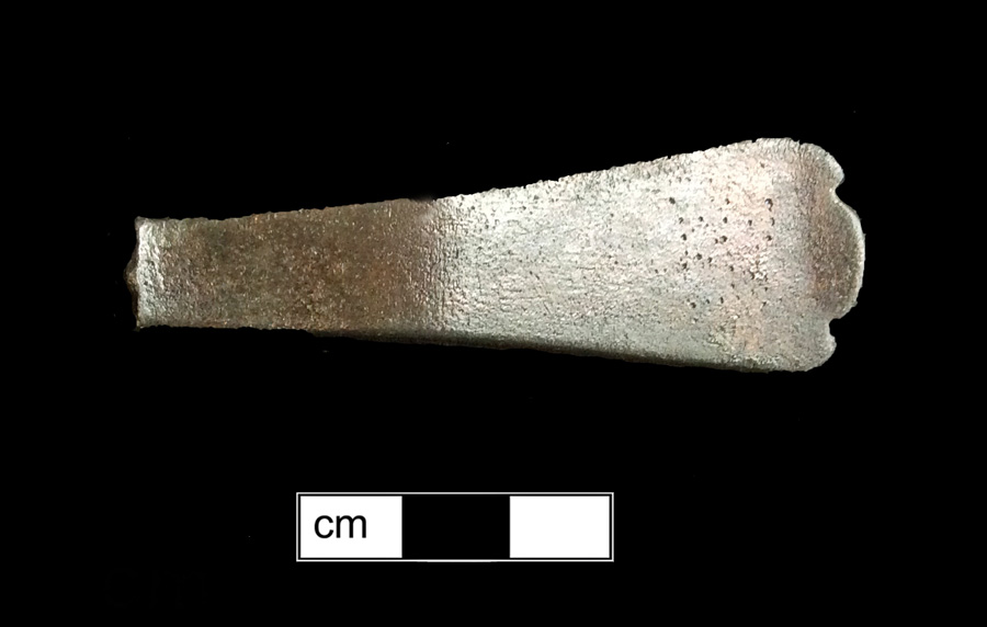 Image of copper alloy spoon, Trefid.