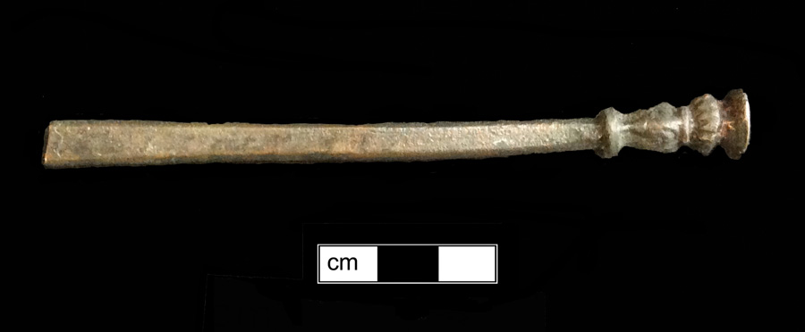 Image of copper alloy spoon, Seal Top.