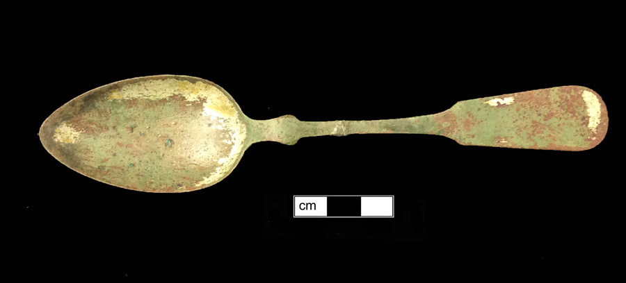 Image of copper alloy spoon, Fiddle.