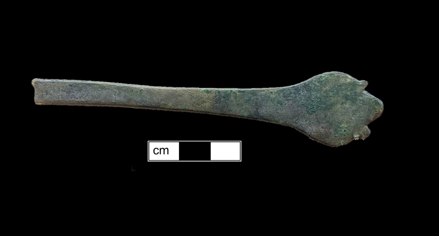 Image of copper alloy spoon, Trefid.