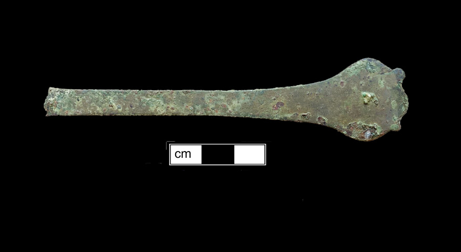 Image of copper alloy spoon, Trefid.