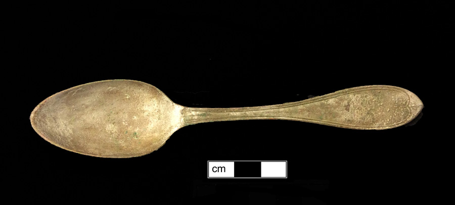 Image of copper alloy spoon, Hanoverian.