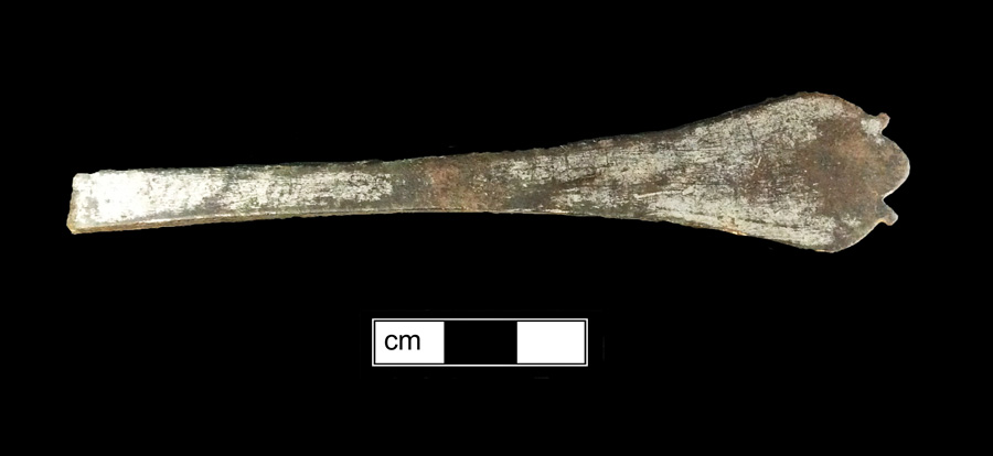 Image of copper alloy spoon, Trefid.