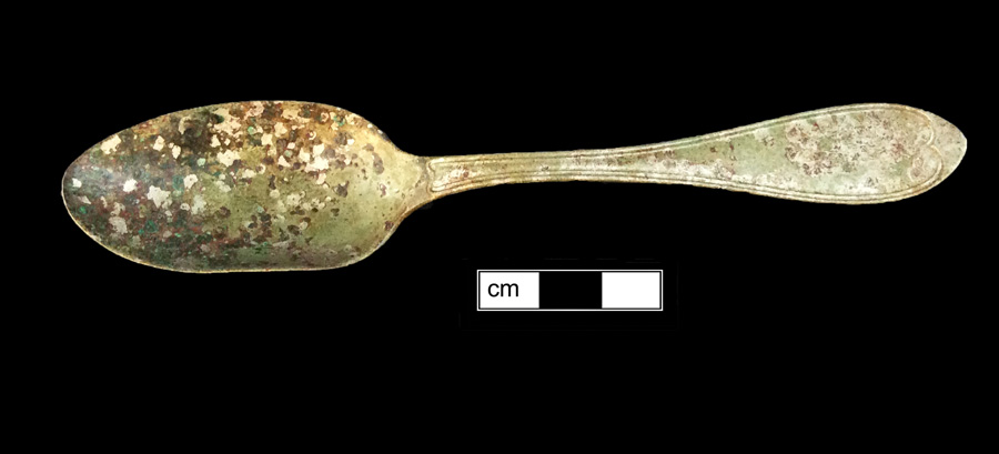Image of copper alloy spoon, Hanoverian.