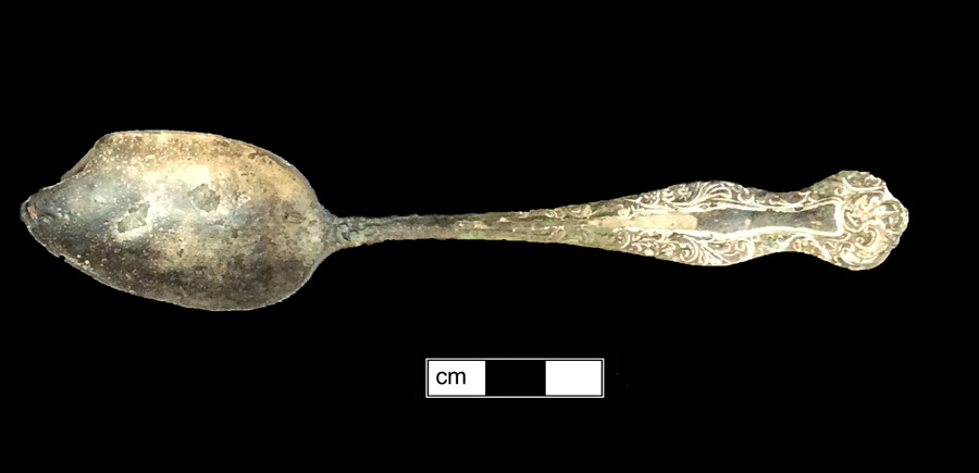 Image of copper alloy spoon, King's shape.