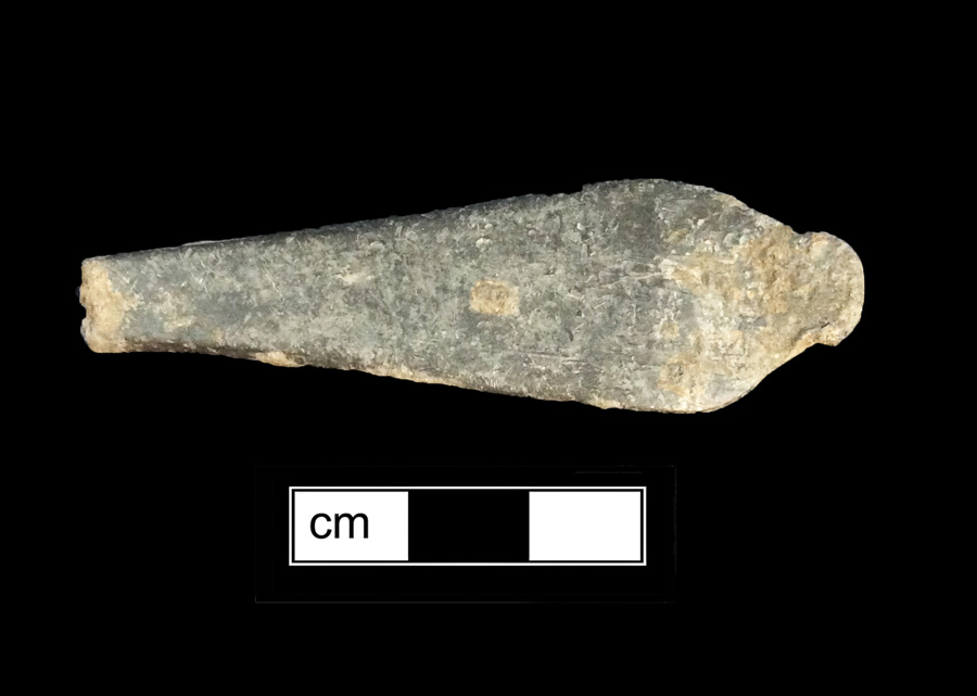 Image of pewter spoon, Dognose or Shield Top.