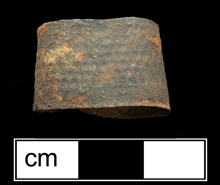 Image of copper alloy thimble, thimble ring, dotted knurlings, 19th century.