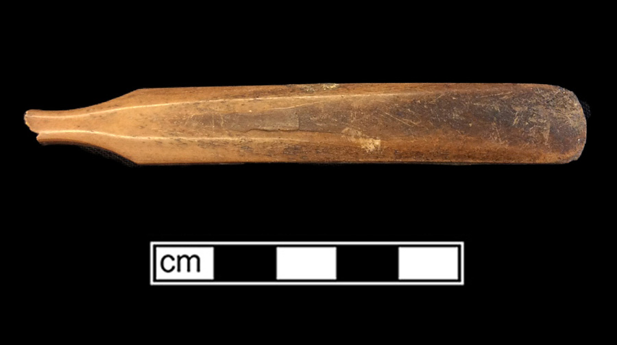 Image of bone toothbrush handle.