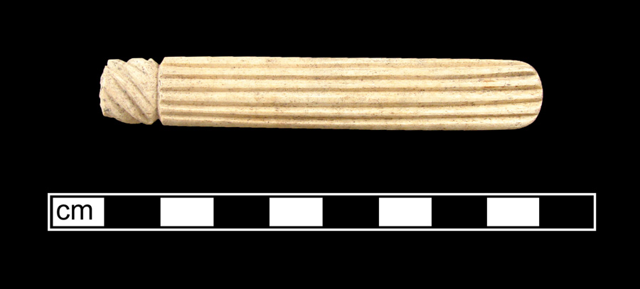 Image of bone toothbrush handle, Illinois type.