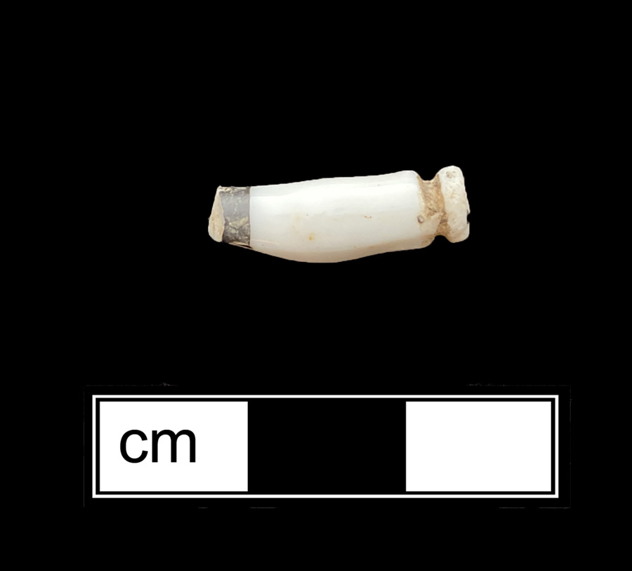 Image of European hard-paste porcelain painted toy doll.