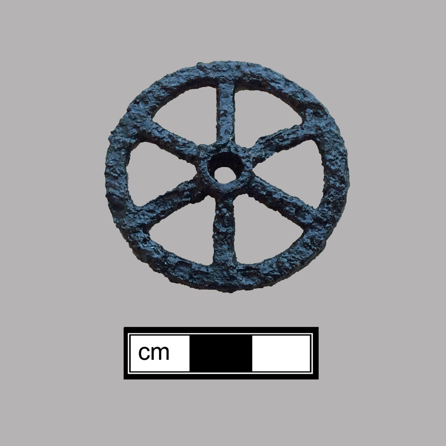 Image of iron toy vehicle.