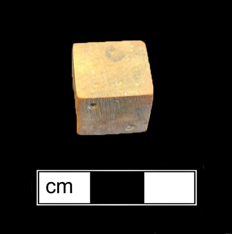 Image of bone game piece.