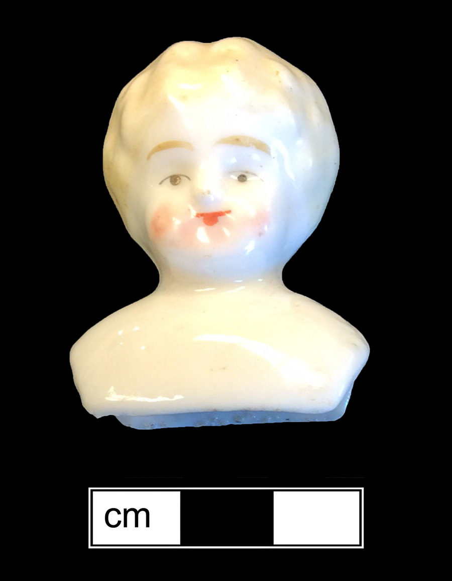 Image of European hard-paste porcelain toy doll.