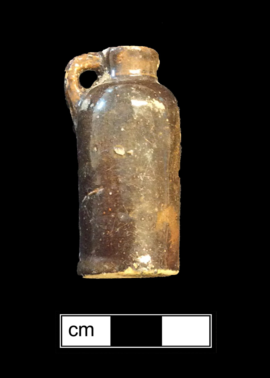 Image of North American stoneware toy jug.