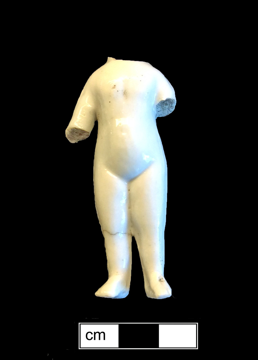 Image of European hard-paste porcelain toy doll.