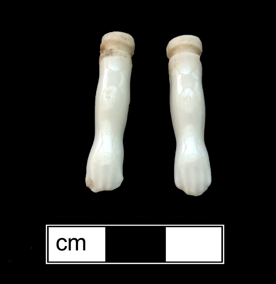 Image of European hard-paste porcelain toy doll.