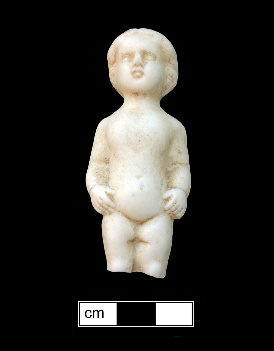 Image of porcelain bisque painted toy doll.