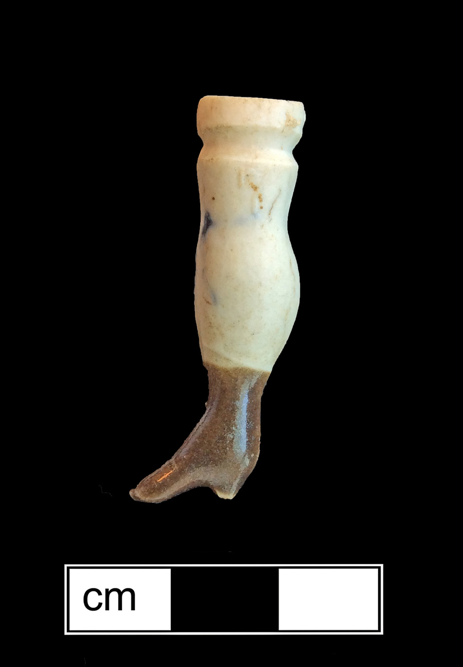 Image of European hard-paste porcelain painted toy doll.