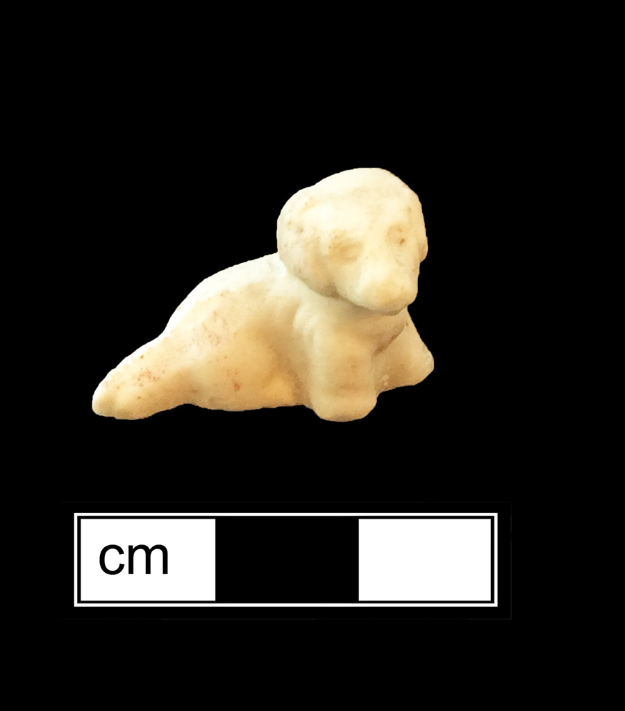 Image of European hard-paste porcelain toy animal.