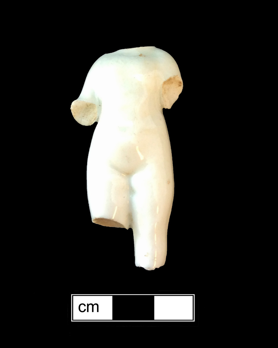 Image of European hard-paste porcelain toy doll.