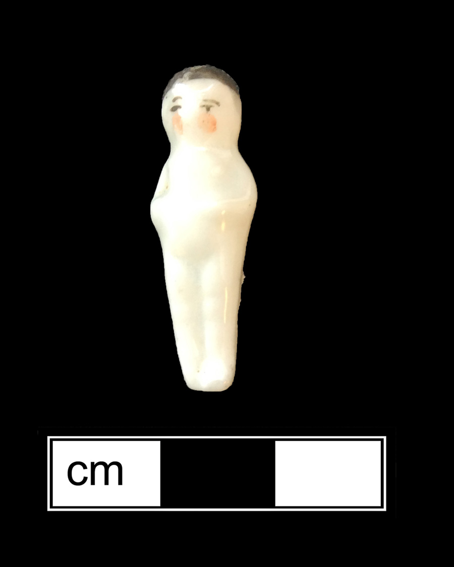 Image of European hard-paste porcelain toy doll.