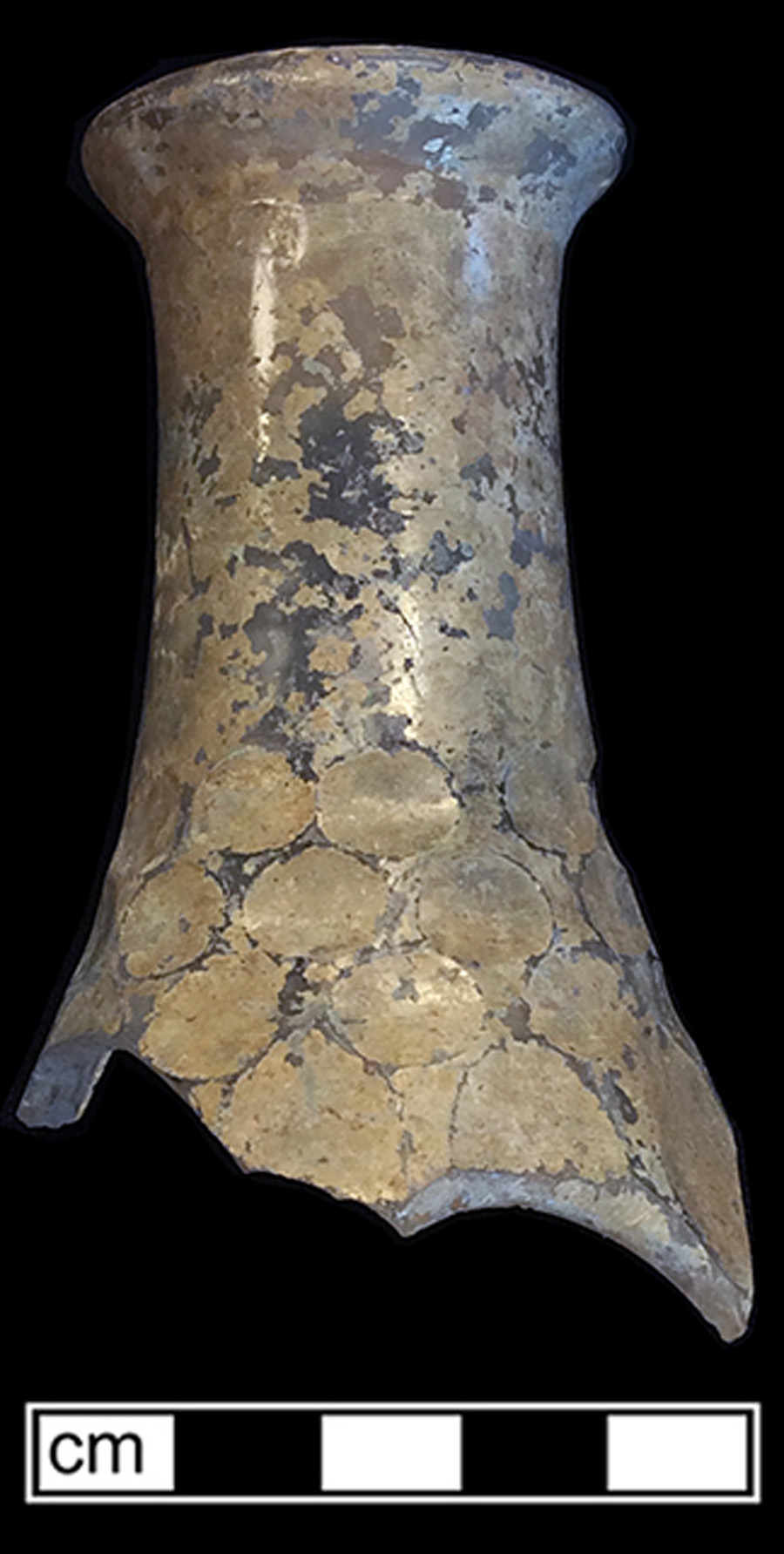Image of colorless glass carafe, abrasive decoration.