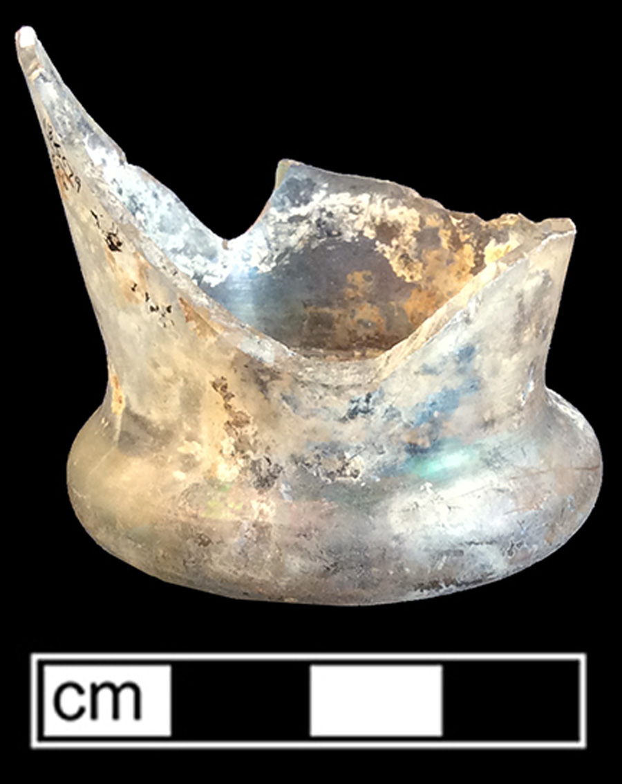 Image of colorless glass firing glass/dram glass.