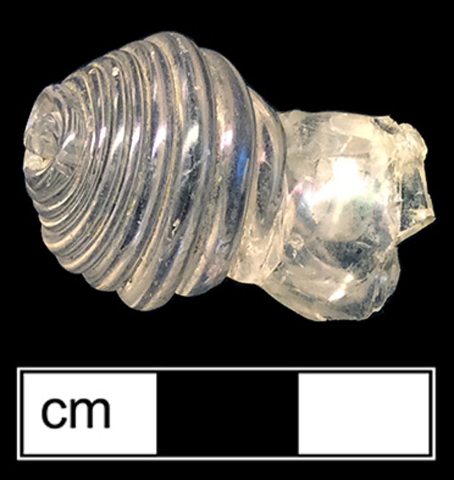 Image of colorless glass stopper.