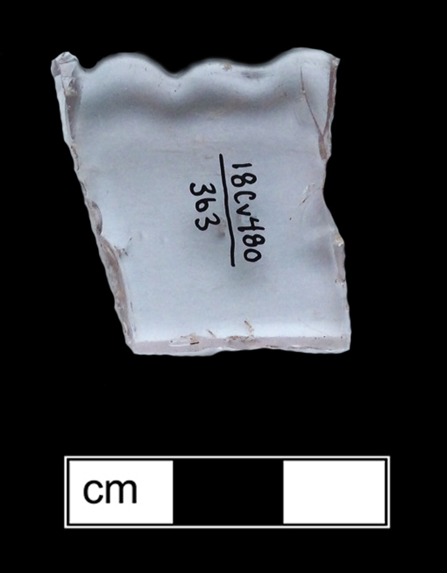 Image of colorless glass hollow vessel, manganese decolorized glass.