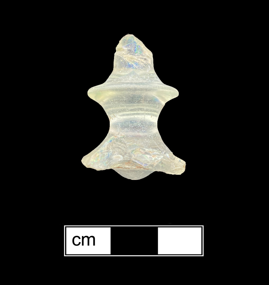 Image of colorless glass stemmed glass.