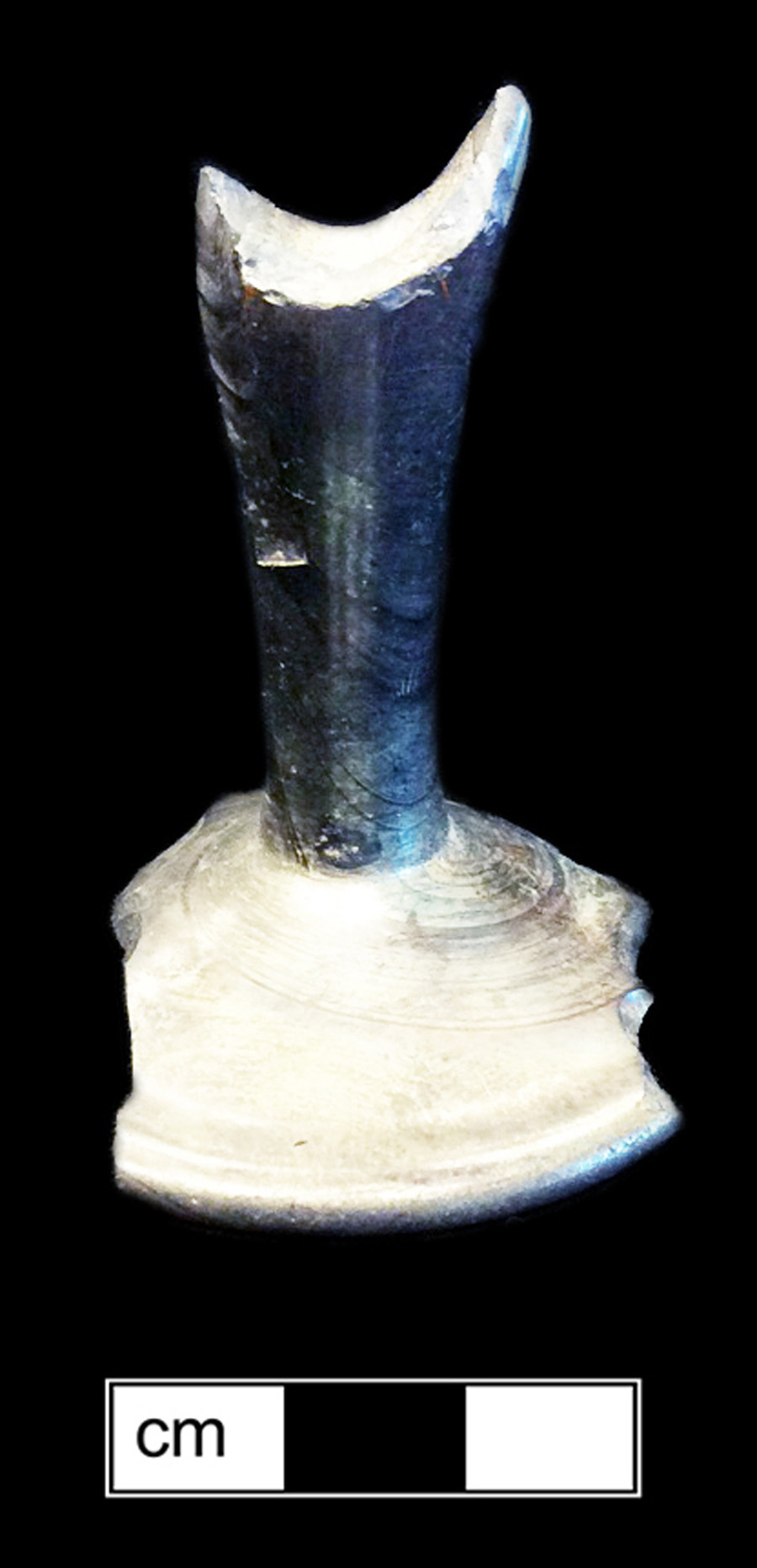 Image of colorless glass stemmed glass.