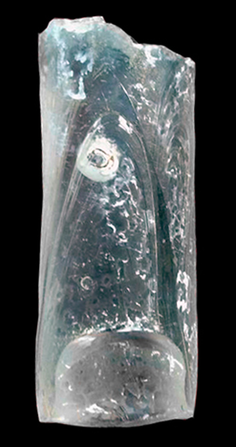 Image of colorless glass stemmed glass.