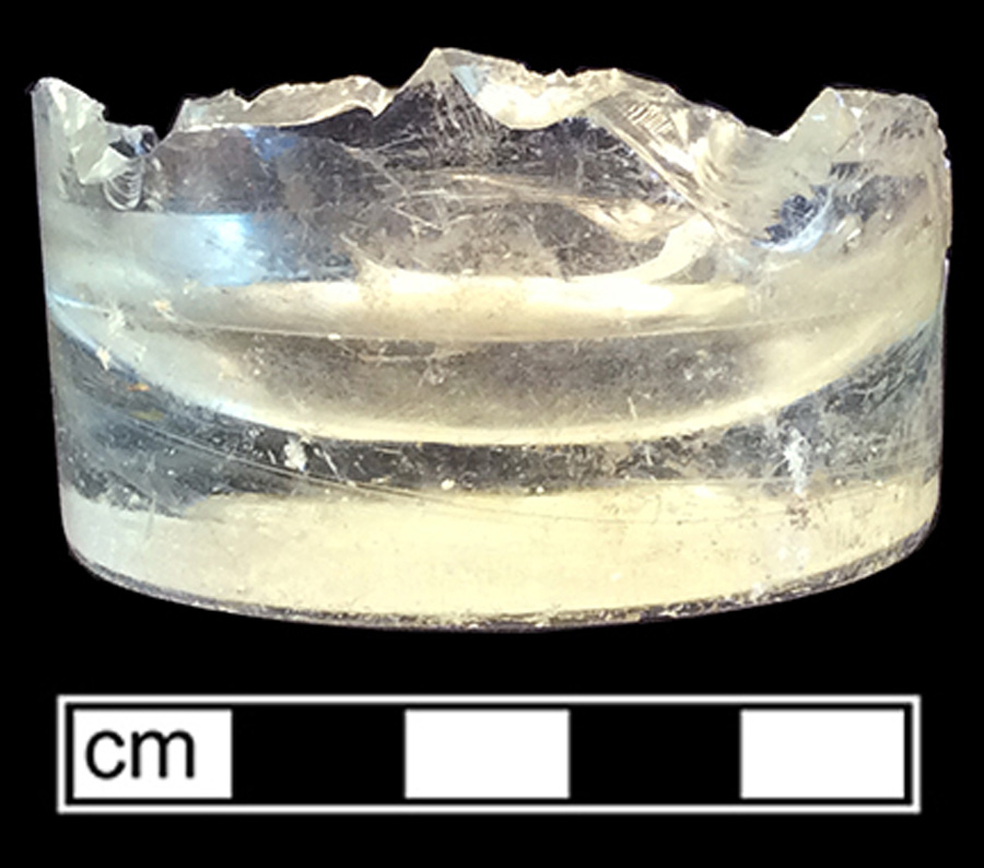 Image of colorless glass tumbler.