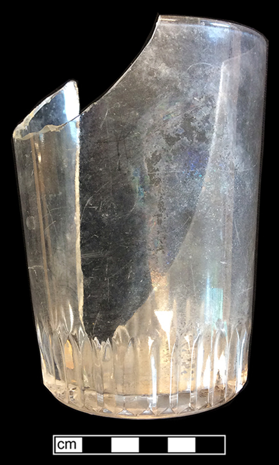 Image of colorless glass tumbler, packer's tumbler.