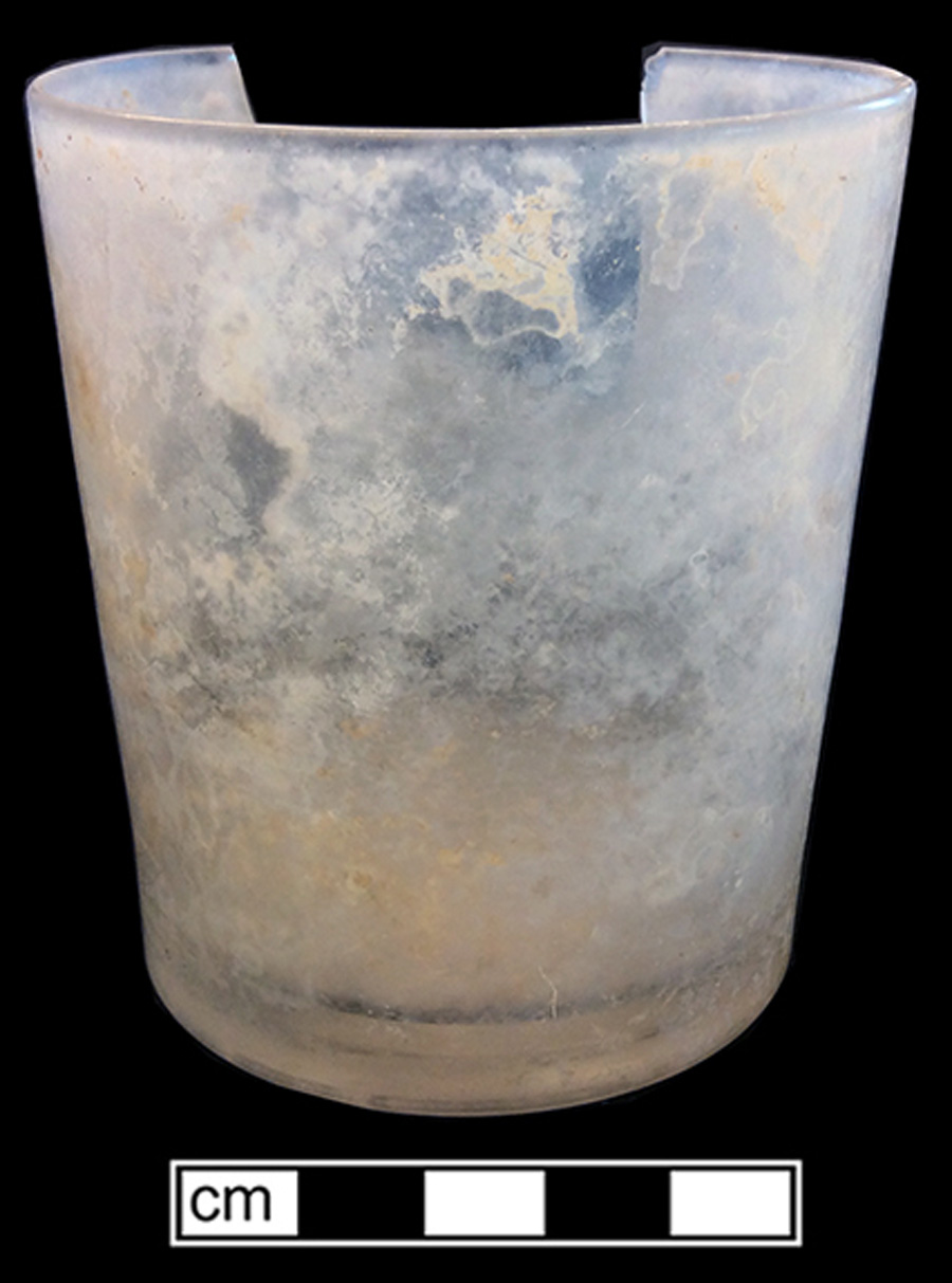 Image of colorless glass tumbler.