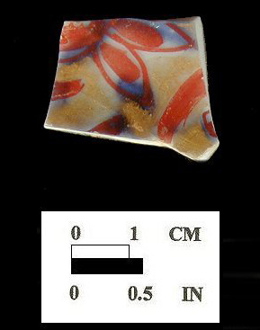 Overglaze painted body sherd - Oxon Hill, 18PR175, vessel #170 Area I Well, (ca. 1710 - 1750. 