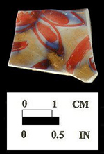 Overglaze painted body sherd - Oxon Hill, 18PR175, vessel #170 Area I Well, (ca. 1710 - 1750. 
