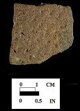 Popes Creek net-impressed body sherd from site 18CH136.